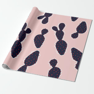Cute cactus seamless pattern sweet mood and tone,  wrapping paper