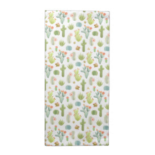 Cute Cactus Standing Pattern Cloth Napkin