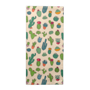 Cute Cactus Standing Pattern Cloth Napkin