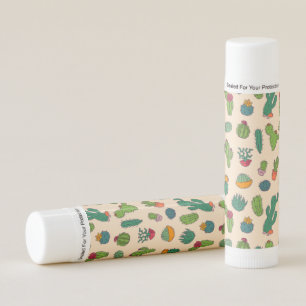 Cute Cactus Standing Pattern Lip Balm