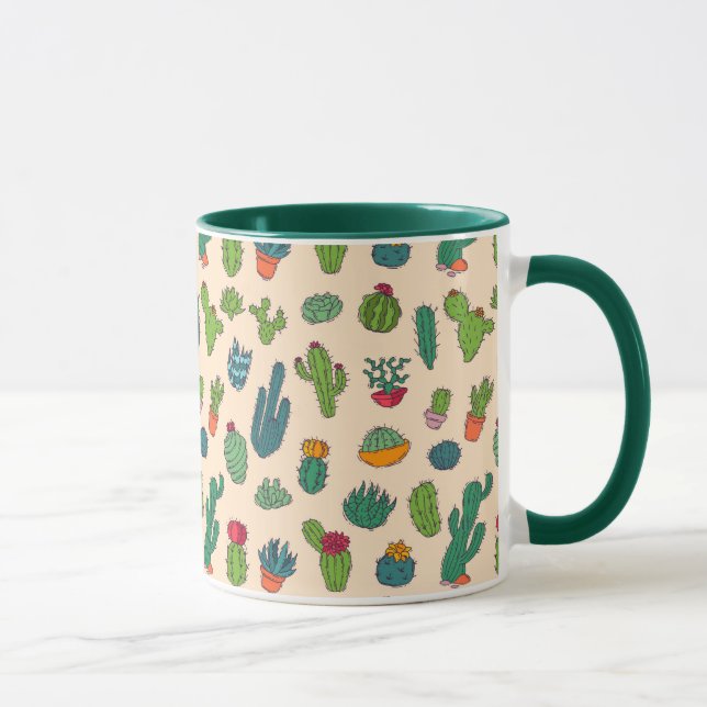 Cute Cactus Standing Pattern Mug (Right)