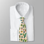 Cute Cactus Standing Pattern Neck Tie