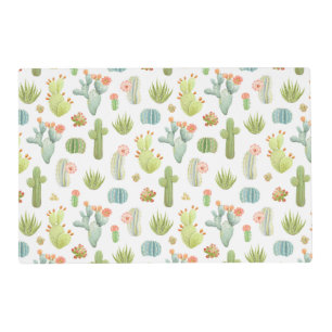 Cute Cactus Standing Pattern Placemat
