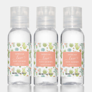 Cute Cactus Standing Pattern - Spread Love Hand Sanitizer