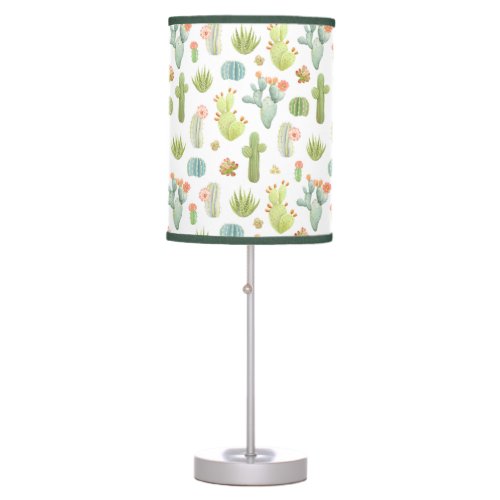 Cute Cactus Standing Pattern Table Lamp