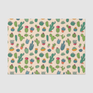Cute Cactus Standing Pattern Tissue Paper