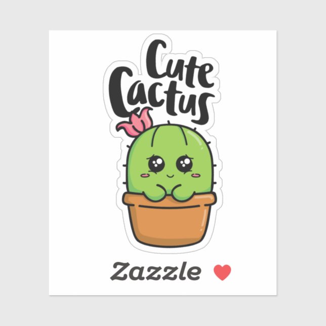 Cute cactus sticker (Sheet)