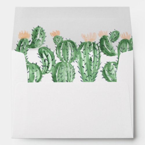 Cute cactus succulent envelope