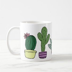 Cute Cactus Succulent Potted Plants Cacti Coffee Mug