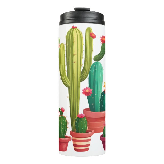 Cute Cactus Thermal Tumbler (Front)