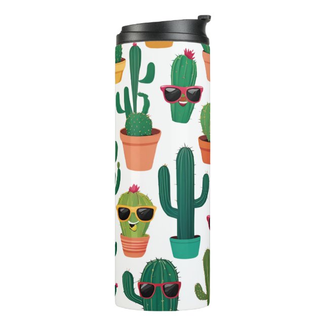 Cute Cactus Thermal Tumbler (Rotated Left)