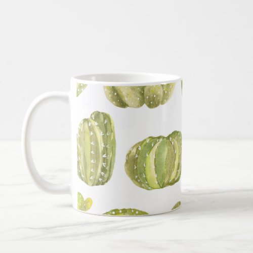 Cute Cactus Watercolor Seamless Decor Coffee Mug