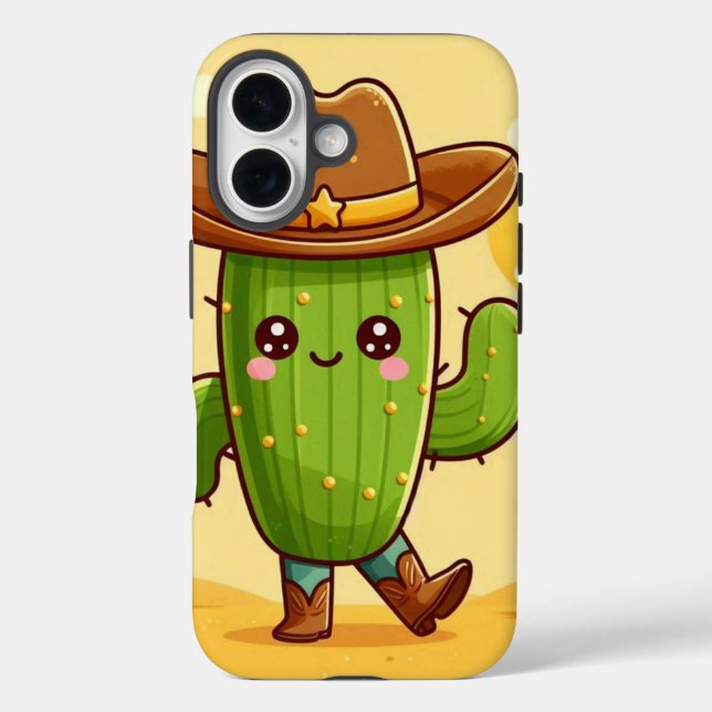 Cute Cactus with a Cowboy Hat  Case-Mate iPhone Case (Back)