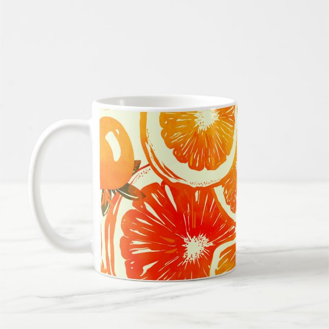 Cute Cactuses: Colorful Seamless Pattern Coffee Mug (Left)