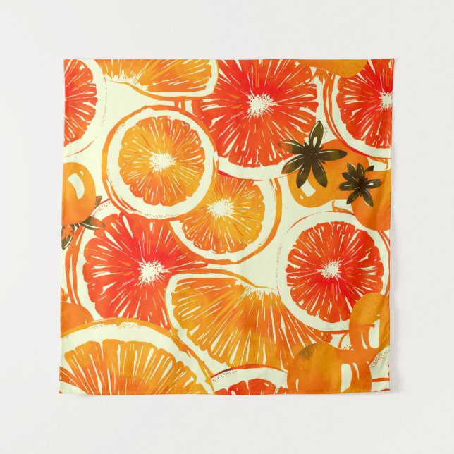 Cute Cactuses: Colorful Seamless Pattern Tapestry (Front)