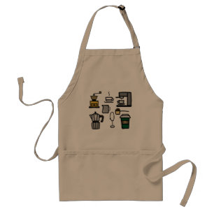 Cute cafe tools apron