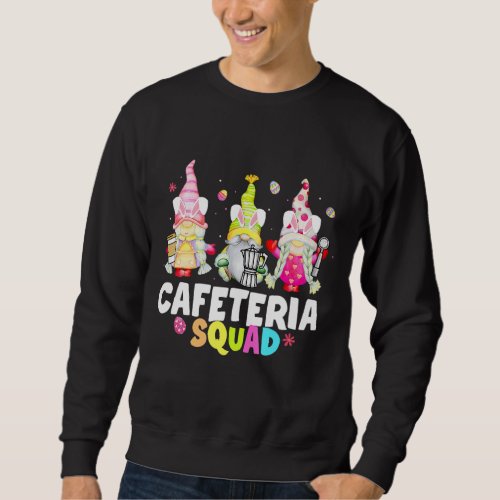 Cute Cafeteria Squad Happy Easter Day Gnome Women  Sweatshirt