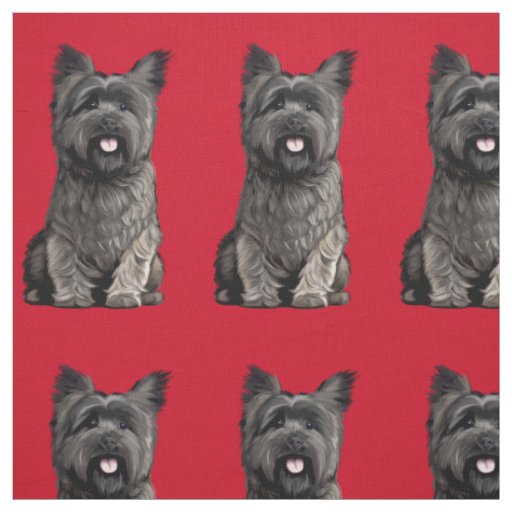 Cute Cairn Terrier Fabric