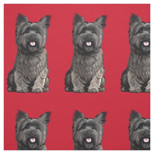 Cute Cairn Terrier Fabric (Swatch)