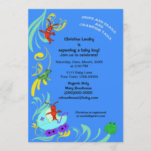 Cute Cajun Critters It's a Boy Baby Shower Invitation