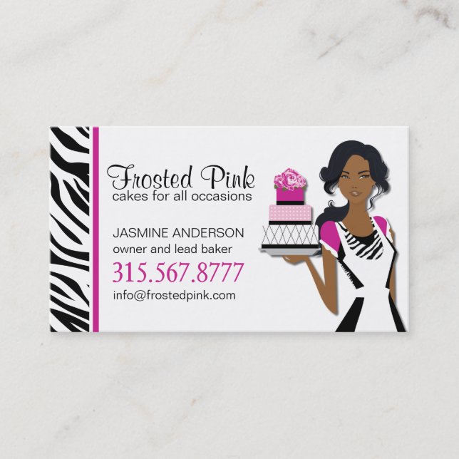 Cute Cake Artist Business Card (Front)