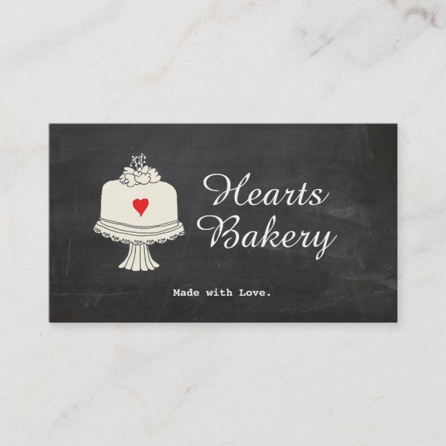 Cute Cake Bake Shop Caterer Business Card (Front)