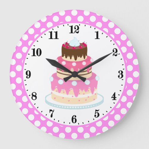 cute cake bakerbakery decor large clock