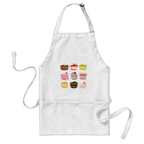 Cute cake birthday cake with colourful cream adult apron