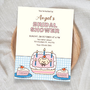 Cute cake bridal shower invitation