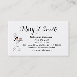 Cute Cake Cupcake Sale Calling Card