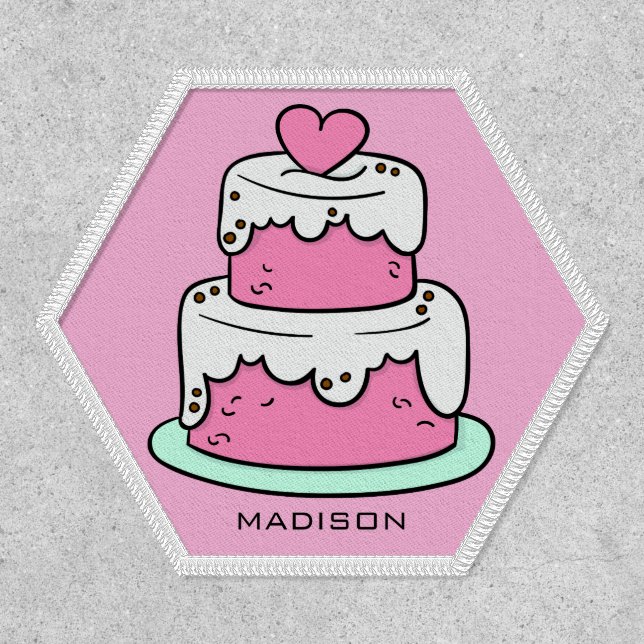 Cute Cake custom name & color Patch (Front)