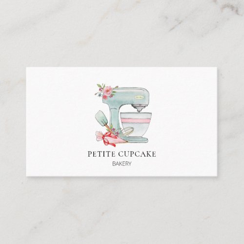 Cute cake mixer bakery business card