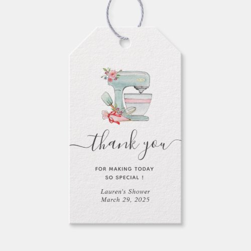 Cute Cake mixer Bridal Shower Thank you  Gift Tags
