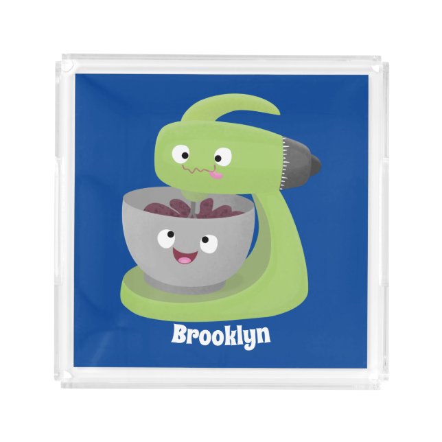 Cute cake mixer kitchen appliance cartoon acrylic tray (Front)