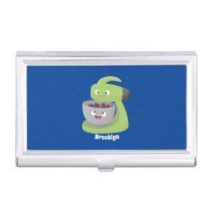 Cute cake mixer kitchen appliance cartoon business card case