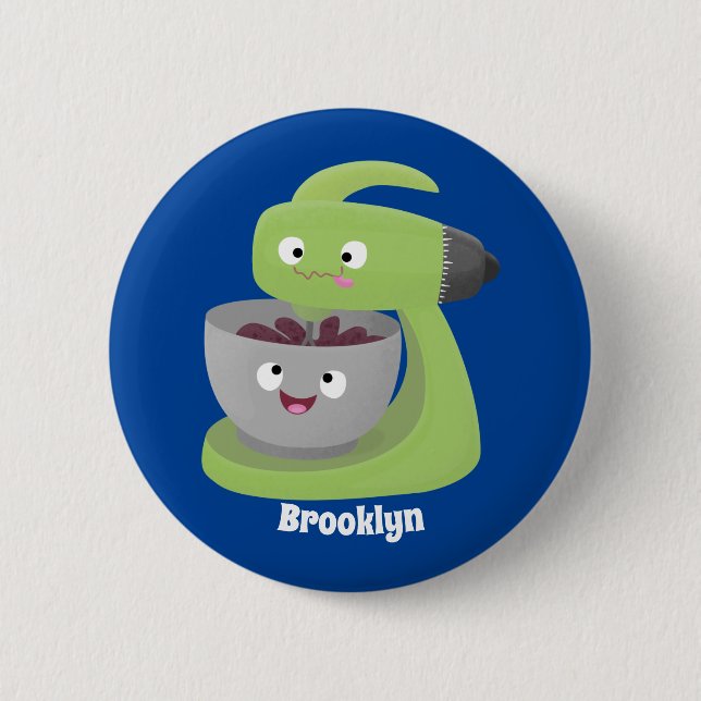 Cute cake mixer kitchen appliance cartoon button (Front)