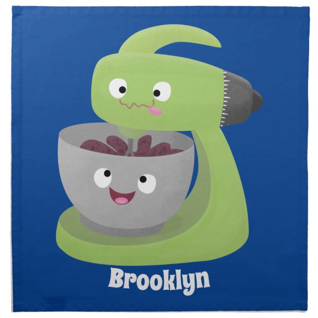 Cute cake mixer kitchen appliance cartoon  cloth napkin (Front)