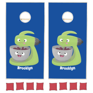 Cute cake mixer kitchen appliance cartoon  cornhole set