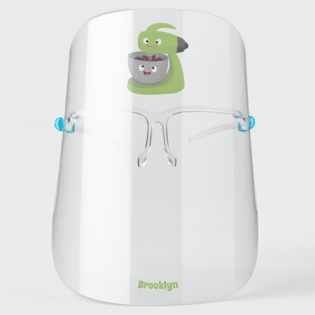 Cute cake mixer kitchen appliance cartoon  face shield (Front)