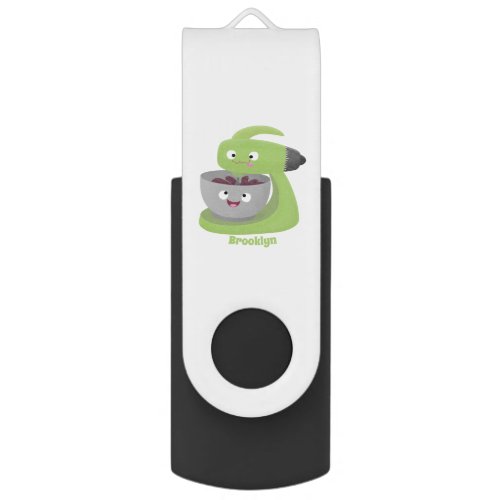 Cute cake mixer kitchen appliance cartoon  flash drive