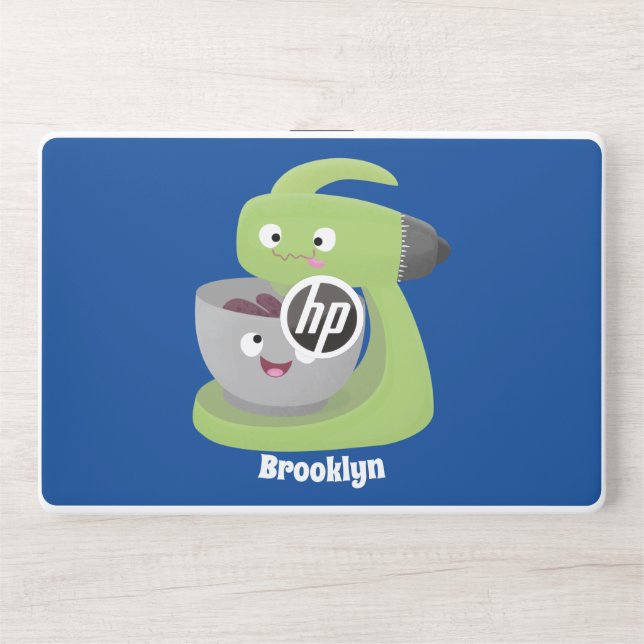 Cute cake mixer kitchen appliance cartoon HP laptop skin (Front)