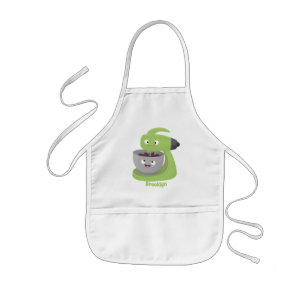 Cute cake mixer kitchen appliance cartoon kids' apron