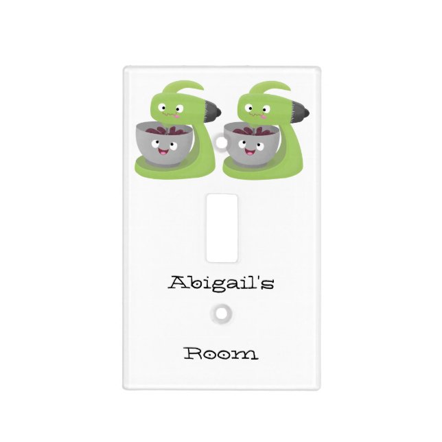 Cute cake mixer kitchen appliance cartoon light switch cover (Front)