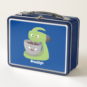 Cute cake mixer kitchen appliance cartoon metal lunch box