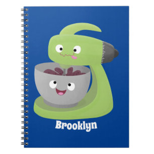 Cute cake mixer kitchen appliance cartoon notebook