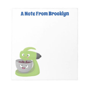 Cute cake mixer kitchen appliance cartoon notepad