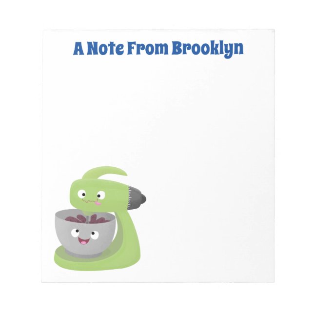 Cute cake mixer kitchen appliance cartoon notepad (Front)