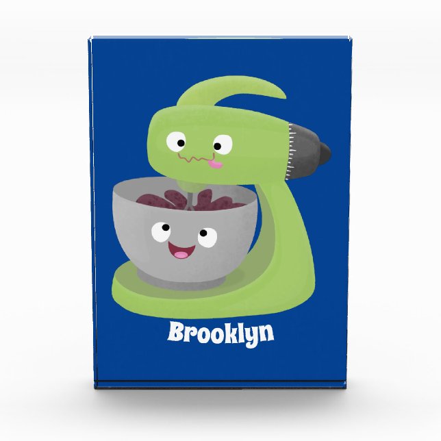 Cute cake mixer kitchen appliance cartoon photo block (Front)