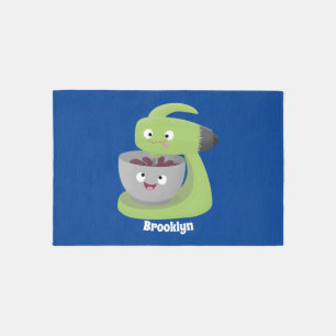 Cute cake mixer kitchen appliance cartoon rug