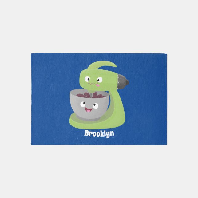 Cute cake mixer kitchen appliance cartoon rug (Front)